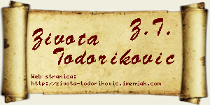 Života Todoriković vizit kartica